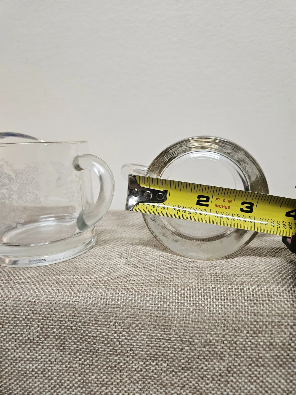 1940's Bartlett Collins‎ Glass Creamer and Sugar Set with Gold Rim